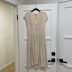 Aritzia Babatón Cream Silk Dress